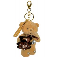 Key Chain - 12 PCS Pack - Teddy Bears - Taup - KC-GEB04TP